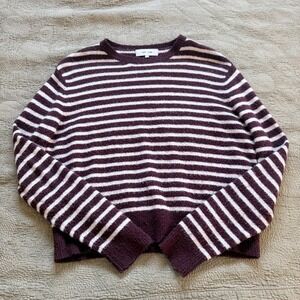 JOHN+JENN revolve Striped Fuzzy Crew Neck Sweater XS‎